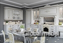 Кухонная мебель Альт Бьянко из МДФ эмали с патиной